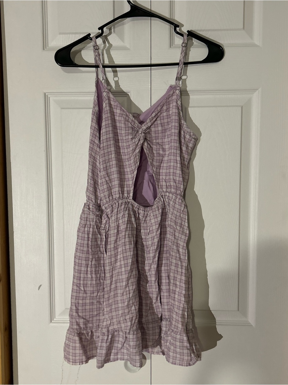 abercrombie kids Lilac Plaid Button-Front Sundress - Picture 2 of 2